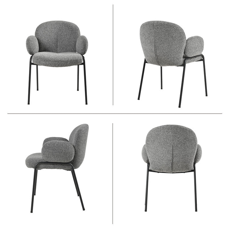 Set van 2 Chic Scandinavische Accentstoelen – Gebogen Design met Verstelbare Poten – Groen, Stijlvol en Comfortabel
