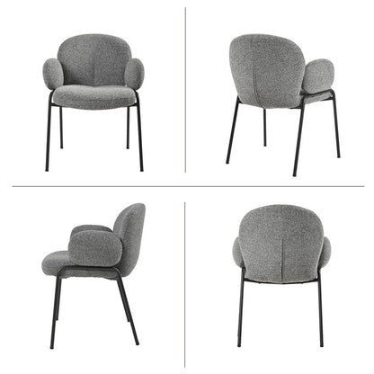 Set van 2 Chic Scandinavische Accentstoelen – Gebogen Design met Verstelbare Poten – Groen, Stijlvol en Comfortabel