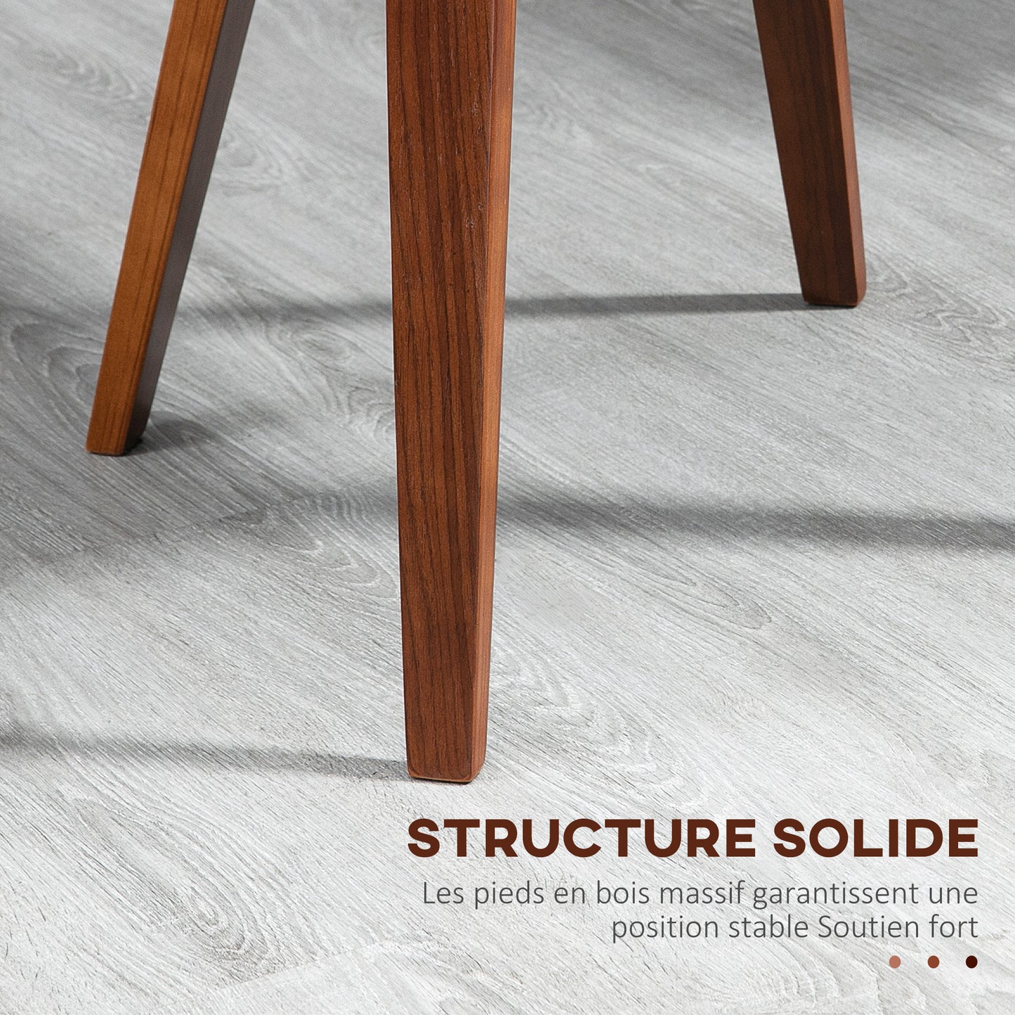 Vintage Eetkamerstoelen – Stoelen – Eetkamerstoelen Set – Kuipstoelen – Design Stoelen – Zwarte Synthetisch Leren Zitting – Houten Poten – Comfortabele Foam Vulling