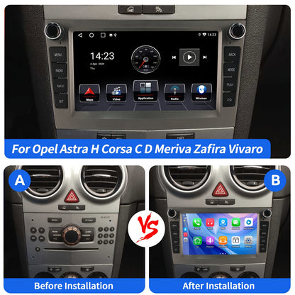 Autoradio – 2DIN Radio – Auto Stereo – Multimedia Speler – Touchscreen – 17,78 cm – Android 14 – Draadloos CarPlay & Android Auto