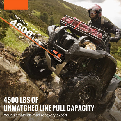 Elektrische Lier – Winch – Takel – Trekmachine – Verrijdbare Lier – 4500 lbs Trekkracht – IP55 Waterdicht – Draadloze & Bekabelde Afstandsbediening – Zwart