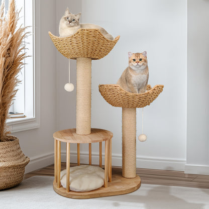 Kattenboom – Krabpaal – Kattenmeubel – Kattenhuis – Kattenkrabpaal – 11 cm Hoog – Stevig En Kantelvrij