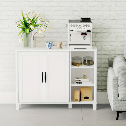 Badkast – Opbergkast – Keukenkast – Woonkamerkast – Badkamermeubel – Wit Design – Verstelbare Plank – 2 Deuren