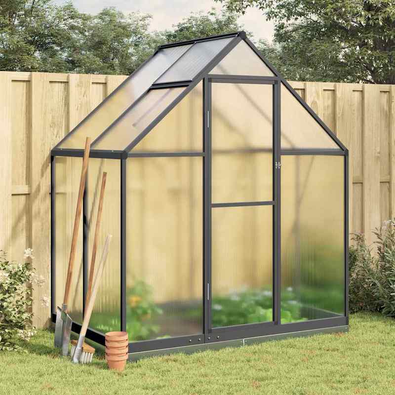 Kweekkas – Plantenkas – Serre – Tuinkas – Groentekas – Aluminium Frame – Antracieten Basis – 169x114x202 cm – Robuust & Weerbestendig