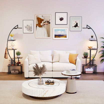 7-laags plantenrek – plantenstandaard – plantenhouder – plantenrek met planken – plantentafel set 2 stuks – ruimtebesparend ontwerp – stevig metalen frame met houten planken