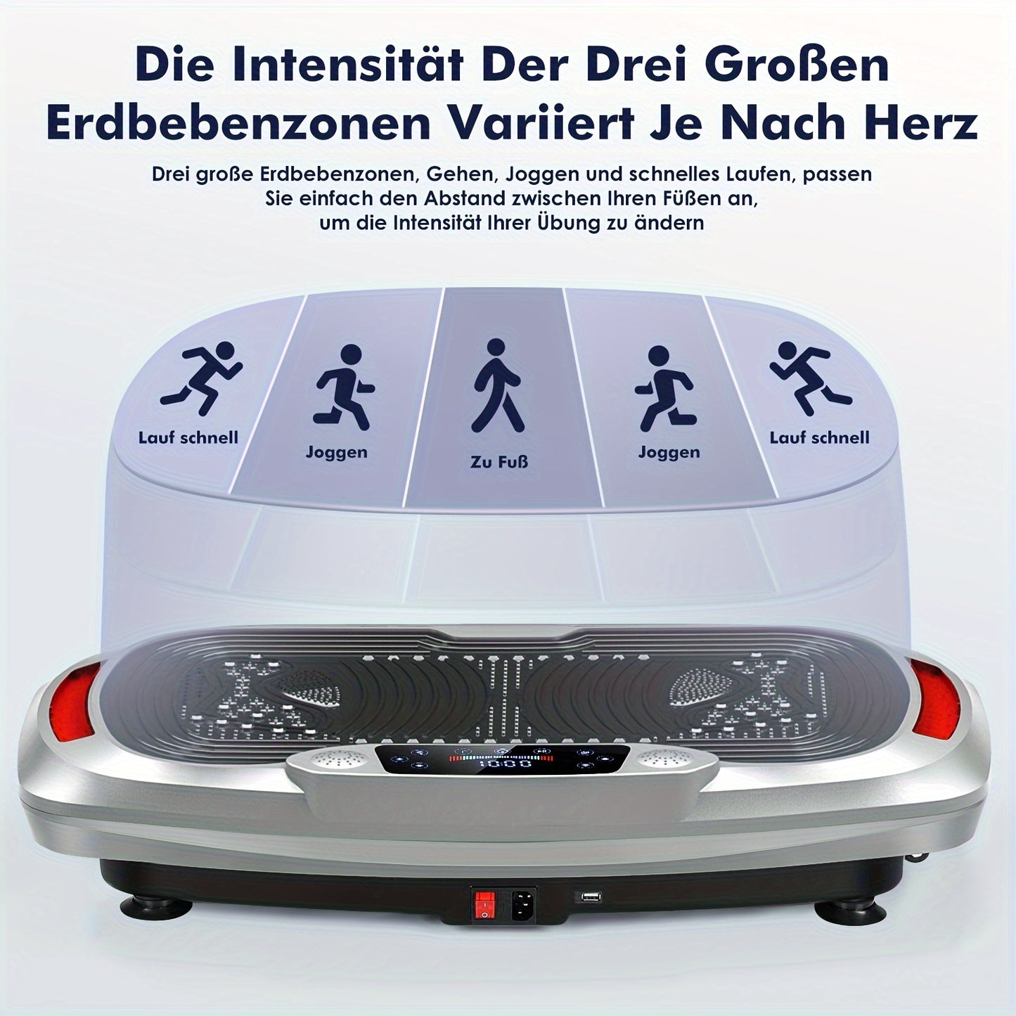 Vibratieplaat – Trilmachine – Balance Board – Fitnessplaat – Trainingsapparaat – 300W Motor – 120 Snelheidsniveaus Touchbediening