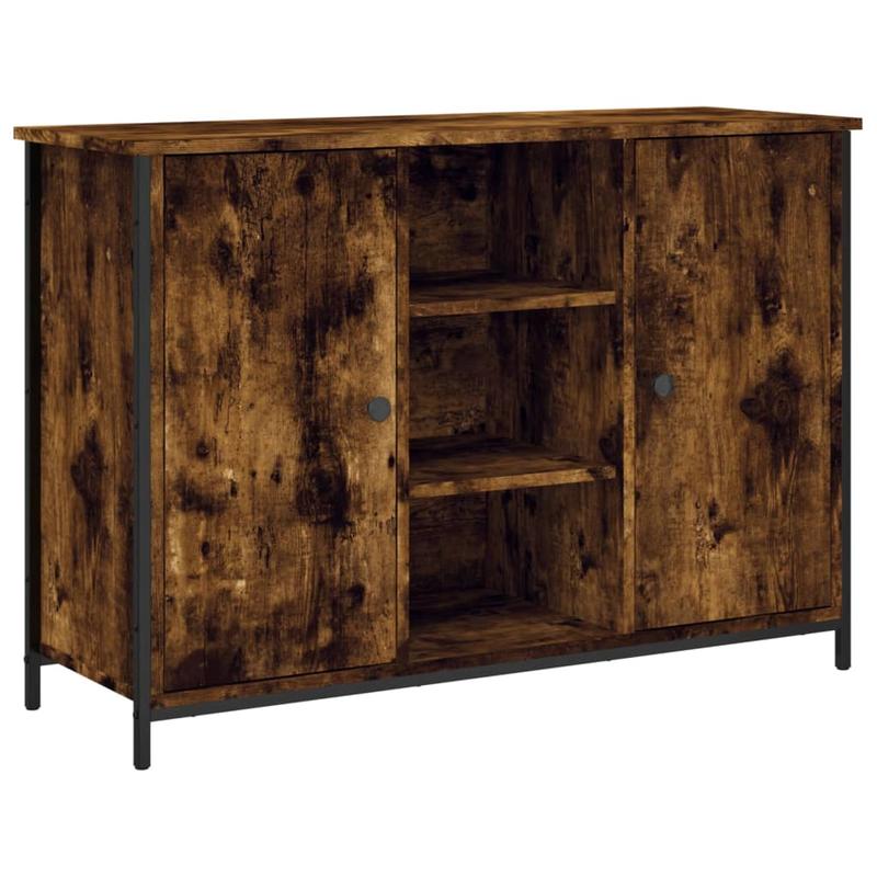 Dressoir – Sideboard – Kast – Opbergkast – Buffetkast – Gerookt Eikenhout – Compact Formaat 100x35x70 cm – Duurzaam En Functioneel Design