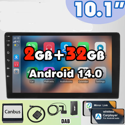 Autoradio – Multimedia Systeem – Inbouwradio – Navigatiesysteem – Carplayer – 10,1 Inch IPS Touchscreen – DAB+ Adapter – Wireless CarPlay & Android Auto