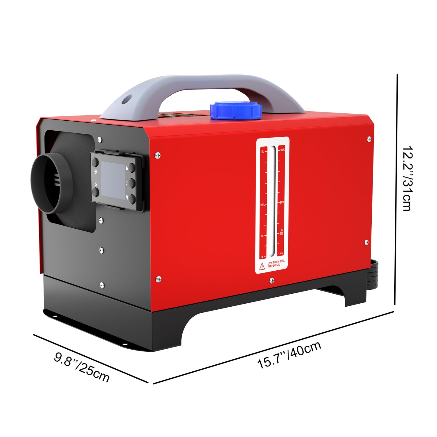 8KW Buitenheater – Terrasverwarmer – Dieselheater – Patio Heater – Buitenverwarming – Compact Design – Spaarzaam Dieselverbruik