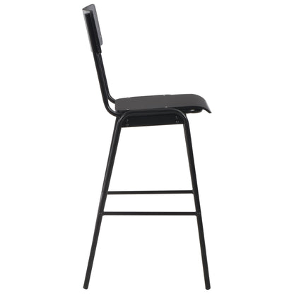 Barstoel – Barkruk – Barstoel Kruk – Barkrukken Set – Barstoelen – Set Van 4 – Multiplex Zitting – Stalen Poedergecoat Onderstel