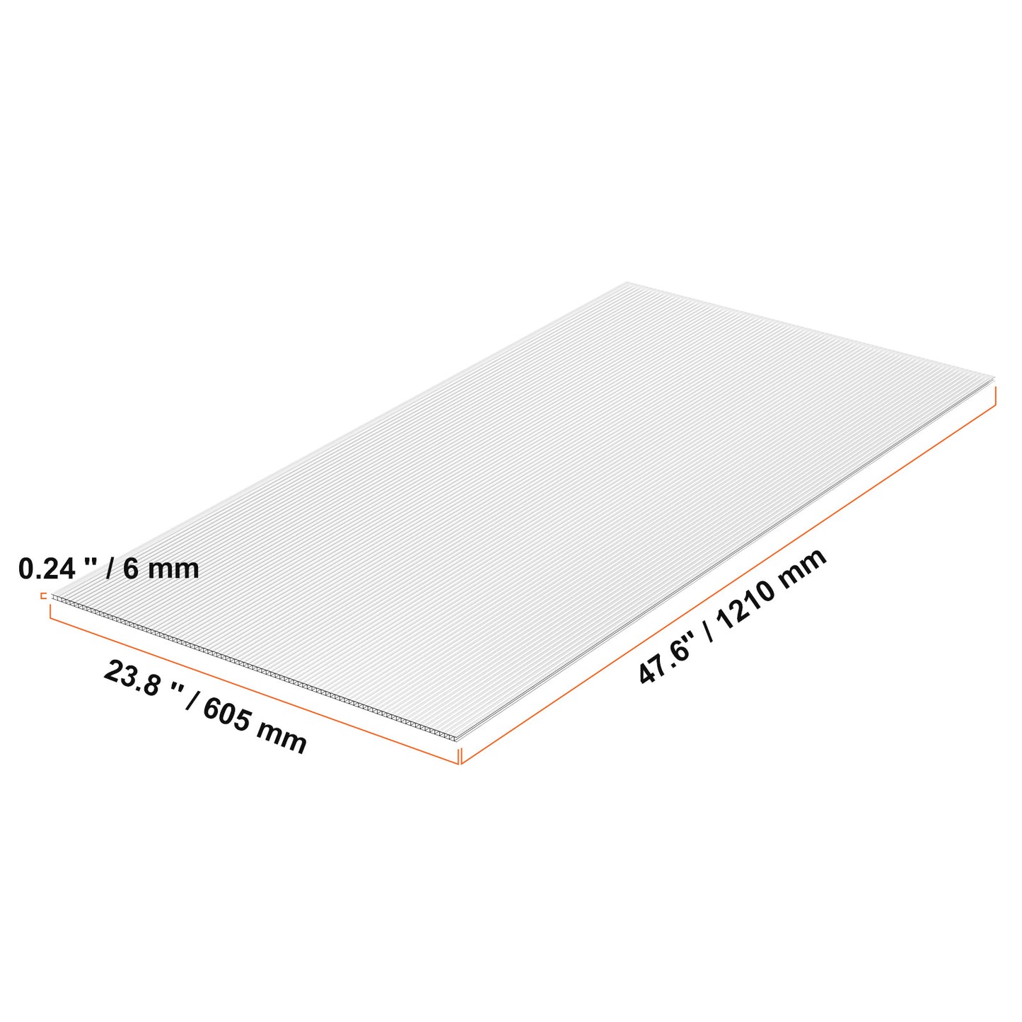 Polycarbonaat Kasplaten – Kweekkas Panelen – Serre Platen – Dakpanelen – Overkapping Platen – Transparant & Wit – 15 Stuks 60x120 cm – UV Bescherming & Slagvast