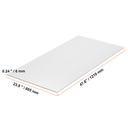 Polycarbonaat Kasplaten – Kweekkas Panelen – Serre Platen – Dakpanelen – Overkapping Platen – Transparant & Wit – 15 Stuks 60x120 cm – UV Bescherming & Slagvast