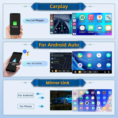 Android Autoradio – Auto Stereo – In-Car Entertainment – Navigatiesysteem – Multimedia Speler – 7 Inch Touchscreen – 8-Core Processor – Draadloze CarPlay & AHD Achteruitrijcamera