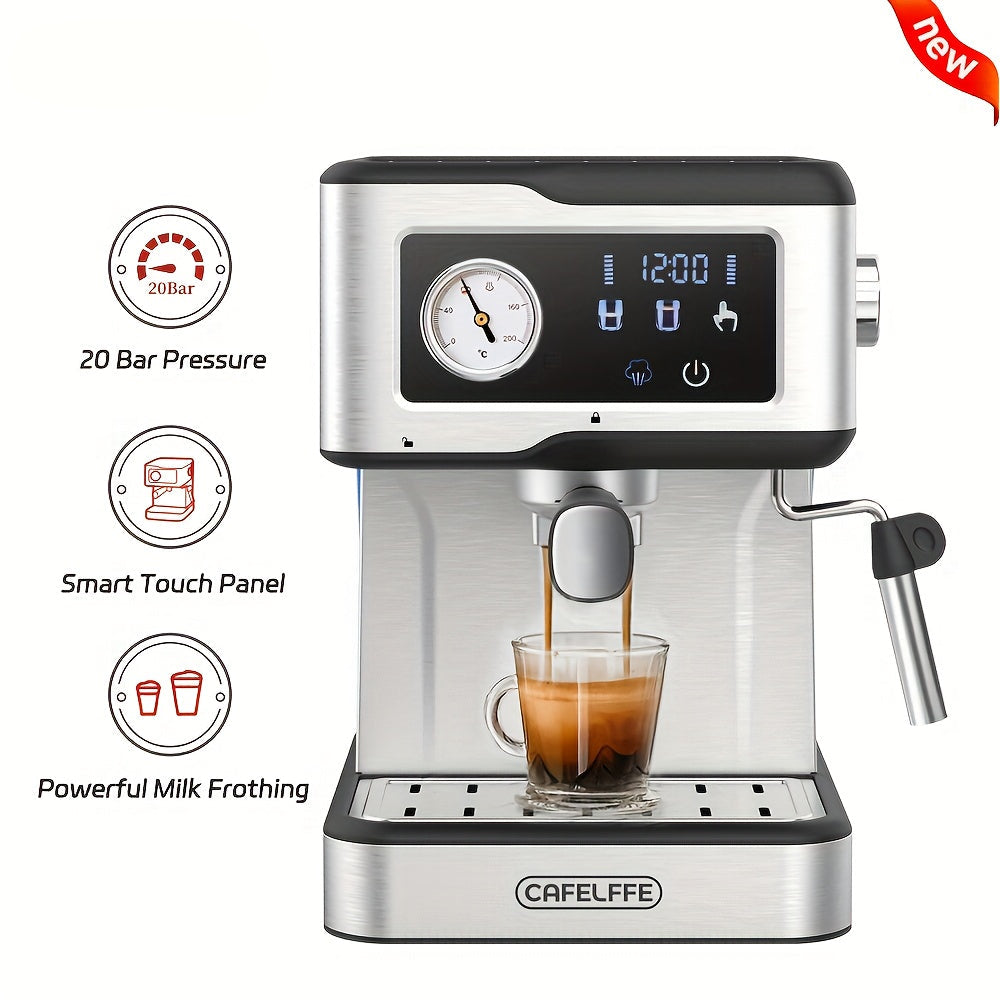 Espressomachine – Semi-automatisch – Koffiezetapparaat – Cappuccinomachine – IJskoffiemachine – 20 Bar Druk – 1,5L Afneembaar Waterreservoir
