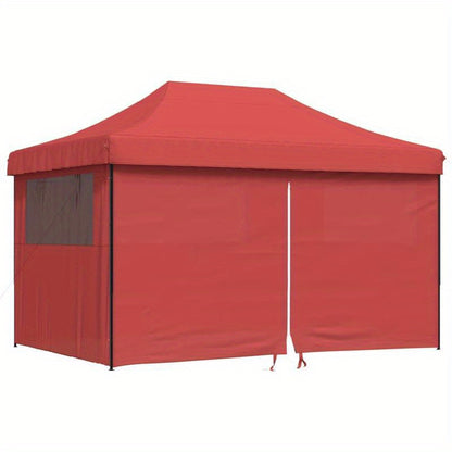 Partytent – Vuurbescherming Tent – Buitentent – Evenemententent – Bordeauxrood – Uitklapbaar – Waterafstotend Stof – Lichtgewicht Metaal Frame