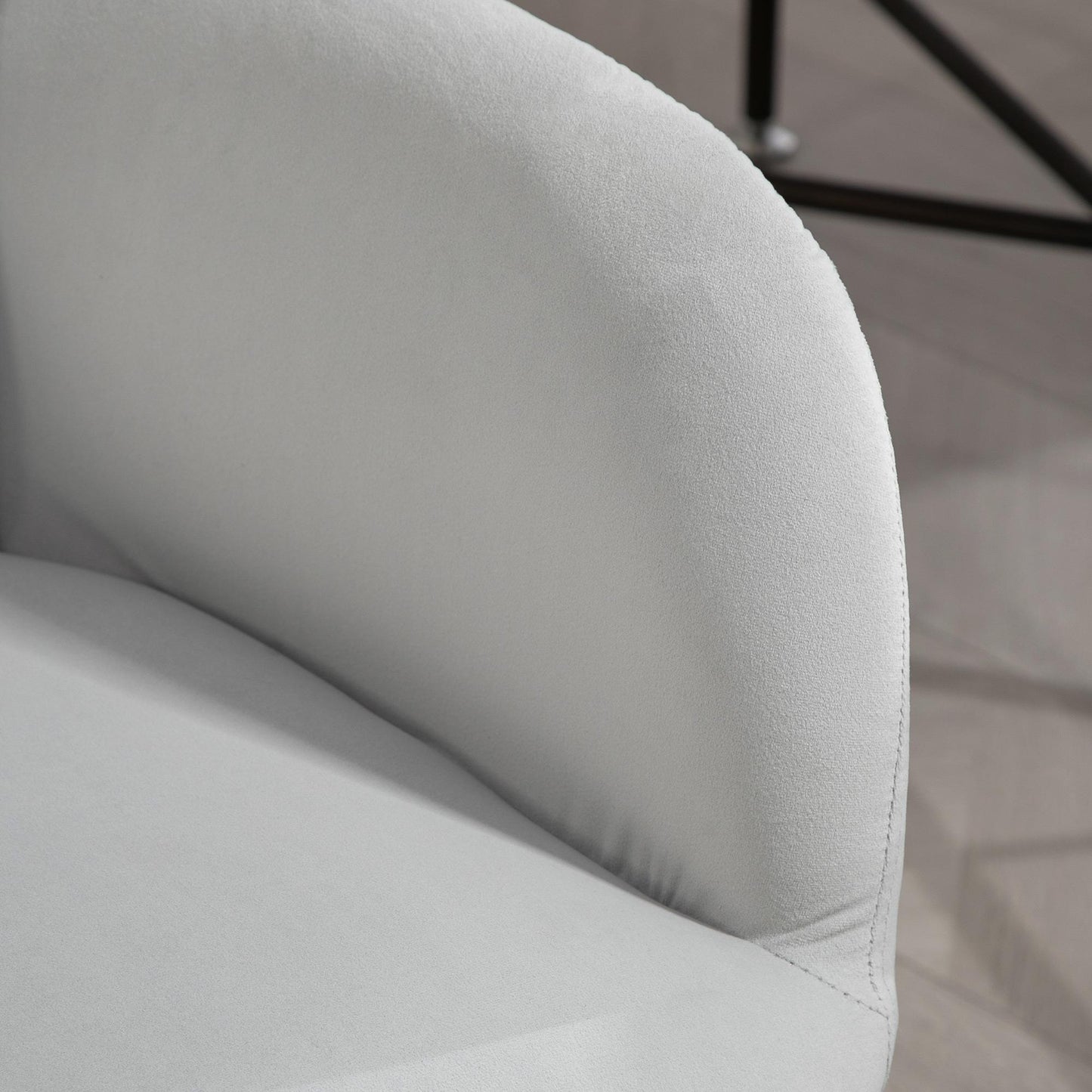Draaifauteuil – Bureaustoel – Office Chair – Werkstoel – Stoel Met Armleuningen – Lichtgrijs Fluweel – Verstelbare Zithoogte – 360° Draaibaar