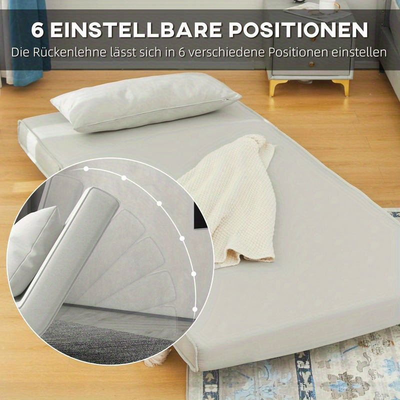Bankenbed – Slaapbank – Uitschuifbare Bank – Futon – Slaapsofa – Verstelbare Rugleuning – Compact 94x78x80 cm – Stevig Houten Frame & Comfortabele Schuimvulling