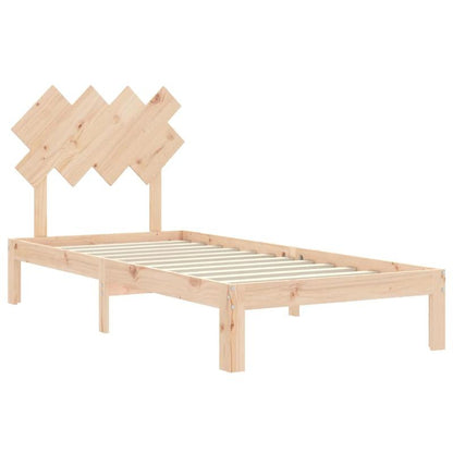 Solid Wood Bed with Kopfteil Practical Removable