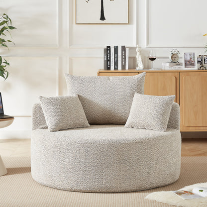 Eenpersoons Slaapstoel – Slaapfauteuil – Bedstoel – Slaapzetel – Slaapbank – Modern Beige Chenille – Direct Gebruiksklaar – Comfortabel Schuim