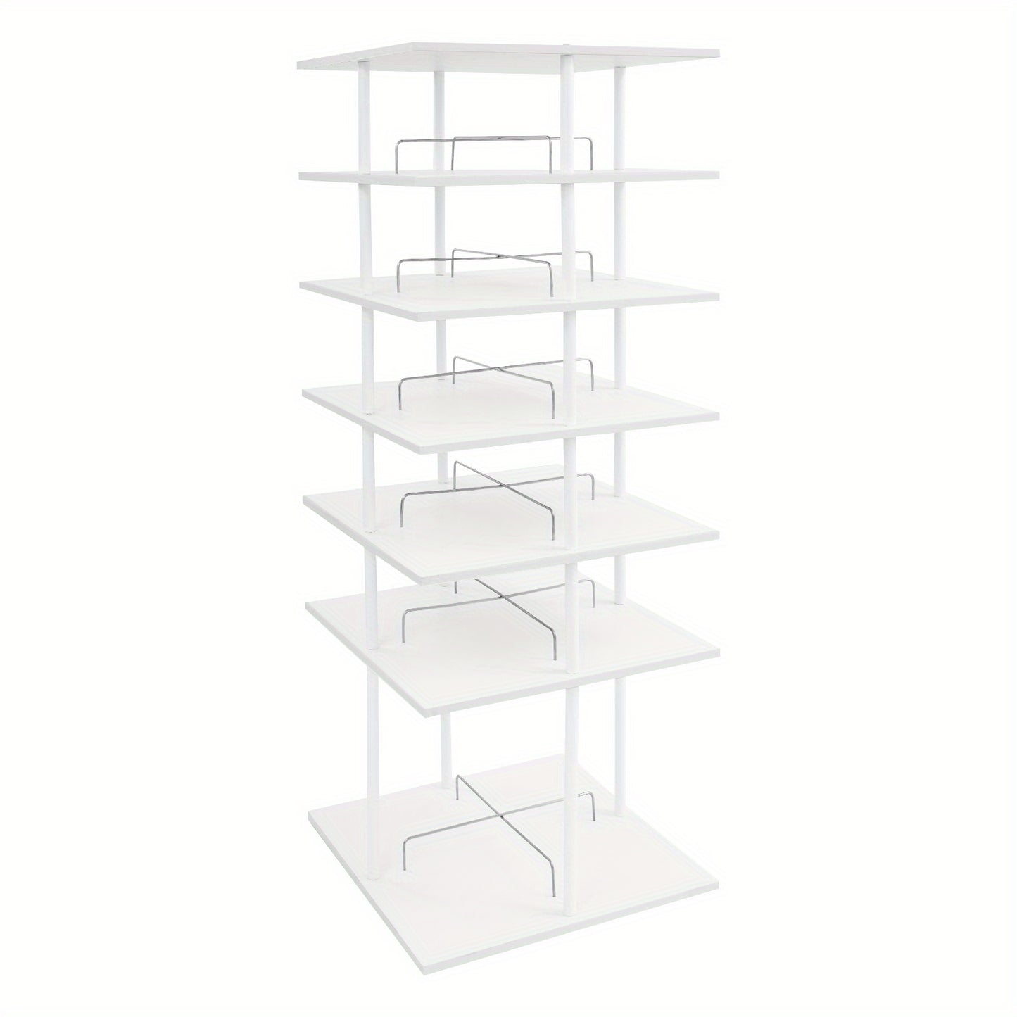Schoenenkast – Schoenenrek – Schoenenopberger – Schoenenbank – Schoenenhanger – 6 Lagen – Wit Kunststof en Metaal – Tot 24 Paar Schoenen