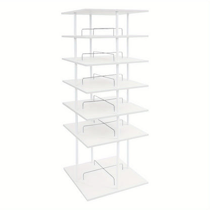 Schoenenkast – Schoenenrek – Schoenenopberger – Schoenenbank – Schoenenhanger – 6 Lagen – Wit Kunststof en Metaal – Tot 24 Paar Schoenen