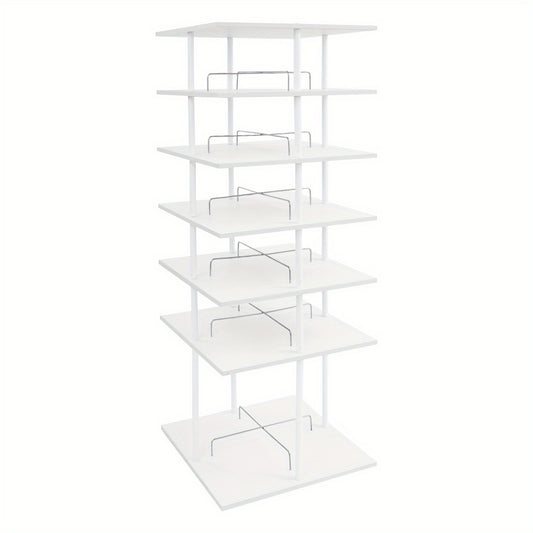 Schoenenkast – Schoenenrek – Schoenenopberger – Schoenenbank – Schoenenhanger – 6 Lagen – Wit Kunststof en Metaal – Tot 24 Paar Schoenen