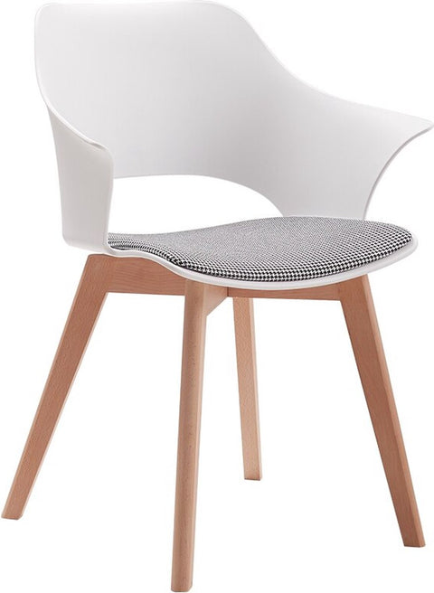 Eetkamerstoel Set van 4 - Meerdere Kleuren - Stoelen - Houten Poten - Moderne Eetkamerstoelen - Scandinavisch Design