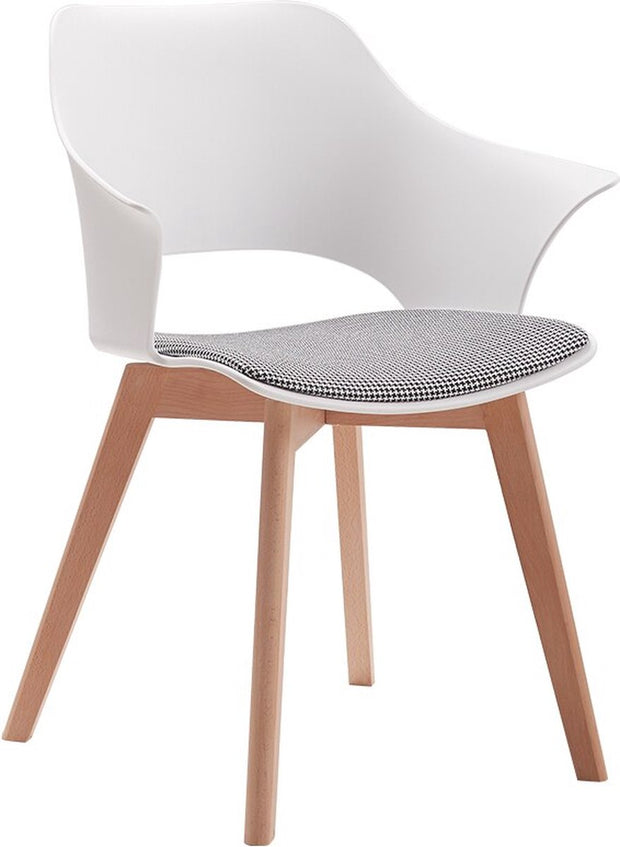 Eetkamerstoel Set van 4 - Meerdere Kleuren - Stoelen - Houten Poten - Moderne Eetkamerstoelen - Scandinavisch Design