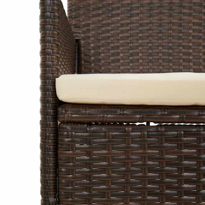 Luxe Loungeset – Loungesets – Tuinset – Outdoor Meubelset – Tuinmeubelen – Weerbestendig Poly Rattan – Comfortabele Afneembare Kussens – Bruin