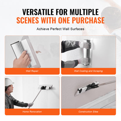 Plamuurmes – Plamuurmessen – Afwerkingsmes – Schraper – Spatel – RVS Messen – Verstelbare Telescopische Steel 86-207 cm