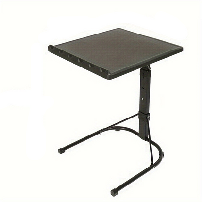 Inklapbare bijzettafel – Laptoptafel – Nachtkastje – Campingtafel – Verstelbare tafel – Verstelbare hoogte 63-76 cm – Compact en lichtgewicht