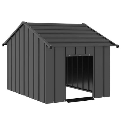 Hondenkooi – Hondenbench – Hondenhok – Hondenren – Buitenkooi – Gegalvaniseerd Staal – Groot 83x130x85 cm – Roestbestendig & Ventilerend - Zwart