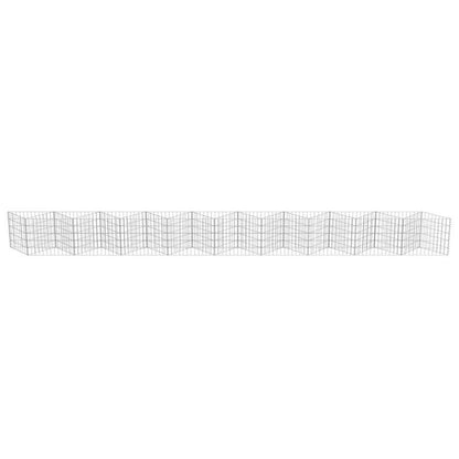 Gabion muur – Steenkorf – Tuinwand – Metaalwand – Stalen Omheining – Gegalvaniseerd Staal – Afmeting 630x30x50 cm – Duurzaam en Weerbestendig