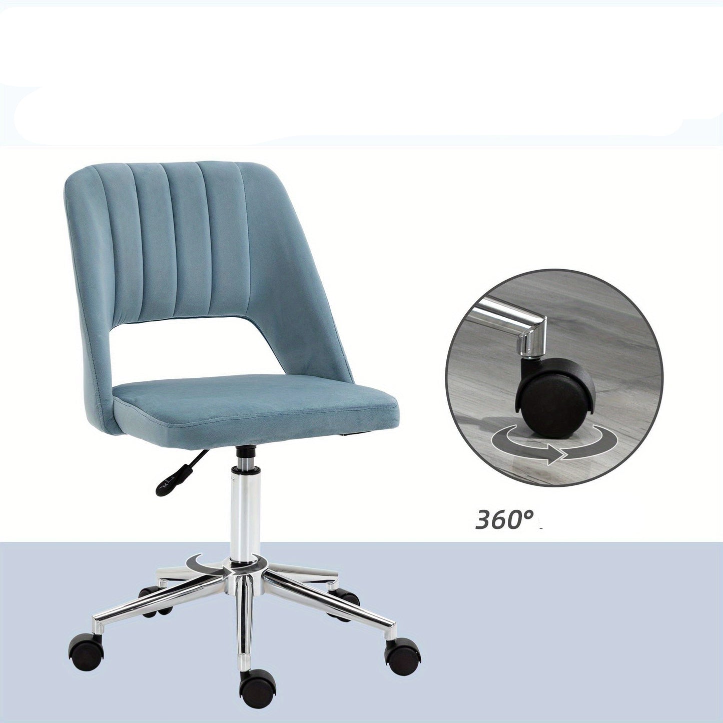 Bureaustoel – Ergonomische Stoel – Office Chair – Kantoorstoel – Draaistoel – Verstelbare Hoogte – 360° Draaibaar – Houten Frame – Zachte Bekleding