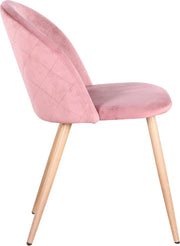 Eetkamerstoelen - Set van 6 - Roze - Zacht fluweel - Keuken - Vrijetijdsstoelen Zachte fluwelen eetkamerstoelen zijn de perfecte combinatie van moderne elegantie, luxe comfort en duurzaamheid.
