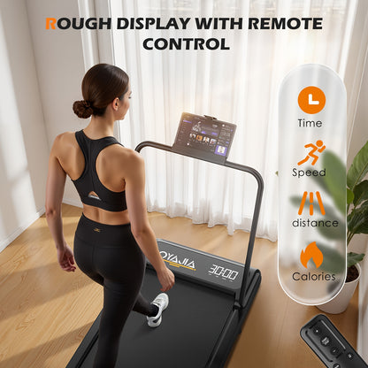 Loopband – Wandelband – Hardloopband – Wandelmachine – Treadmill – 2-in-1 Inklapbaar – 0,60 PK Stille Motor – 4 Hellingsniveaus & App Bedienbaar