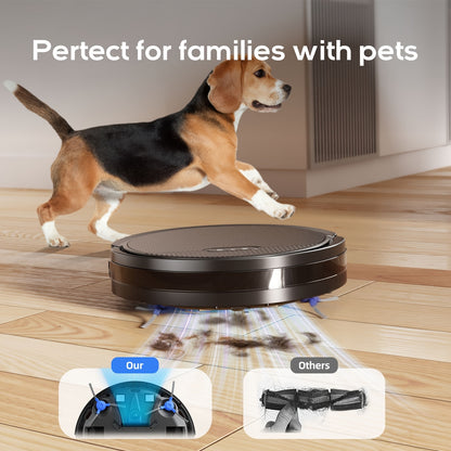 Robotstofzuiger – Robotstofzuiger Dweilrobot – Automatische Stofzuiger – Saugroboter – Dweilmachine – Wit 30,99x30,99x7,59 cm – 2-in-1 Stofzuigen & Dweilen – Gyroscopische Navigatie