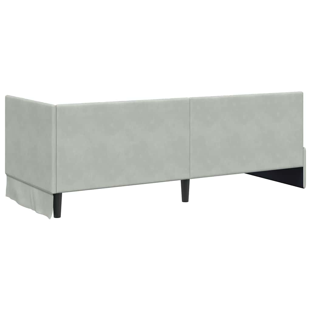 Bedframe – Bedbodem – Ledikant – Slaapbank – Eenpersoonsbed – Gele Fluwelen Bekleding – 90x190 cm Stevig Spaanplaat