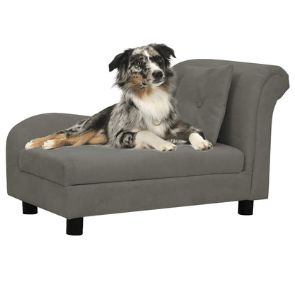 Hondenmand – Huisdiersofa – Dierenbed – Kattenmand – Donkergrijs – Stevig Houten Frame – Wasbare Polyester Bekleding