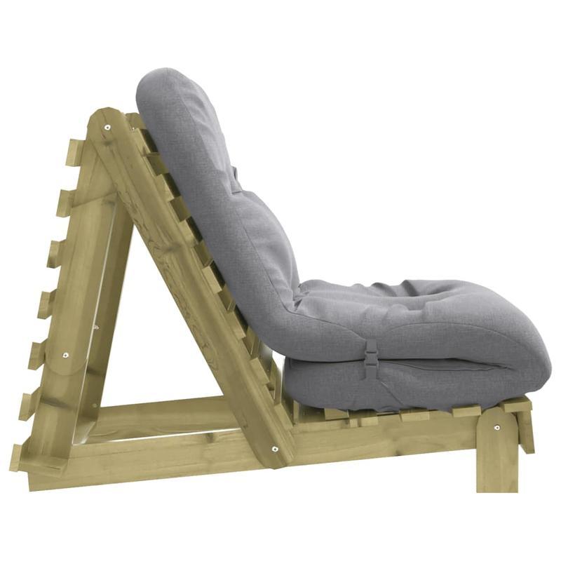 Futonbed – Sofa Bed – Loungestoel – Relaxstoel – Futonsofa – Rattan Materiaal – Ergonomische Hoofdsteun – 70x206x11 cm
