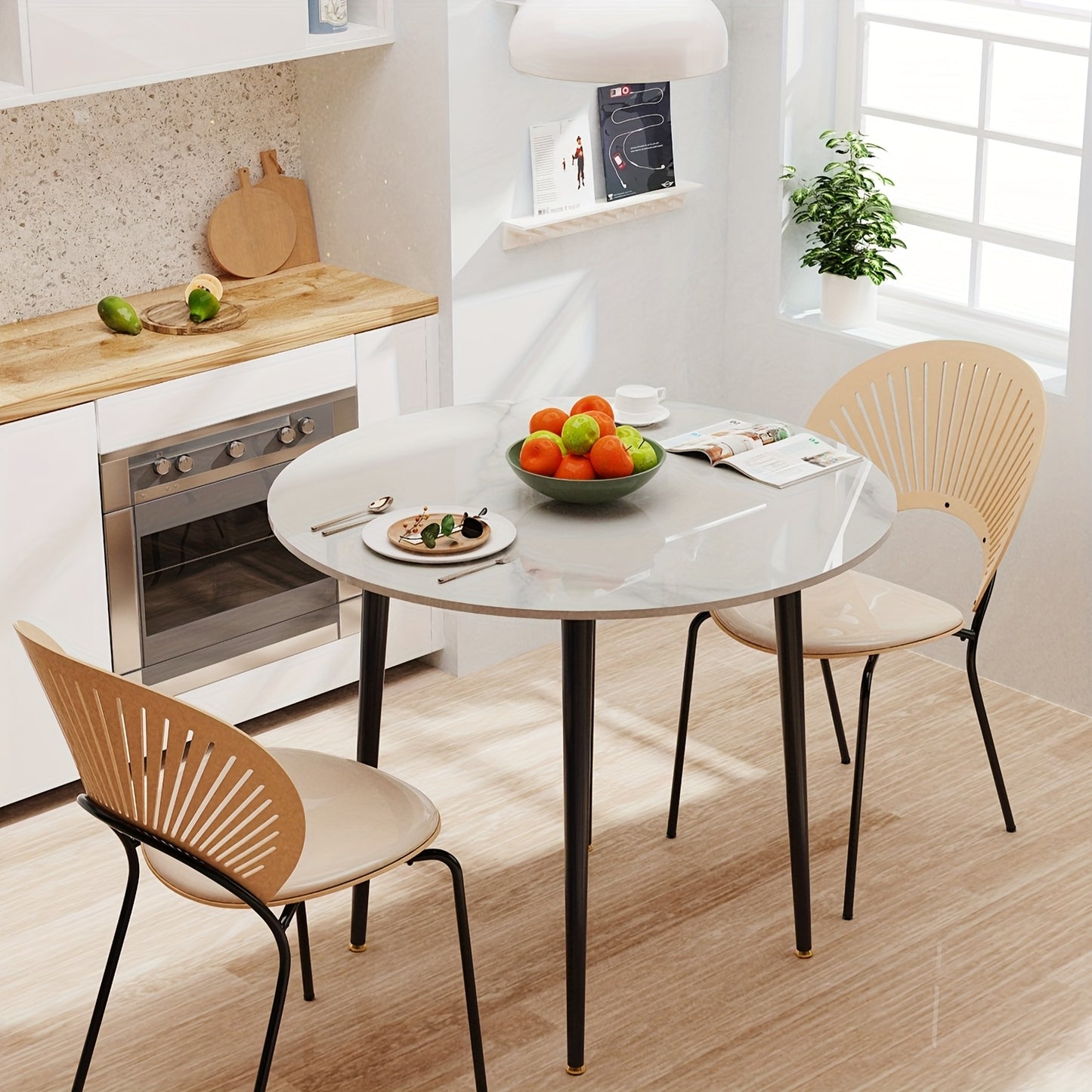 Eettafel – Tafel – Dinertafel – Keukentafel – Moderne Tafel – Sintered Stone Blad – Kras- en Hittebestendig – Zwart Metalen Poten