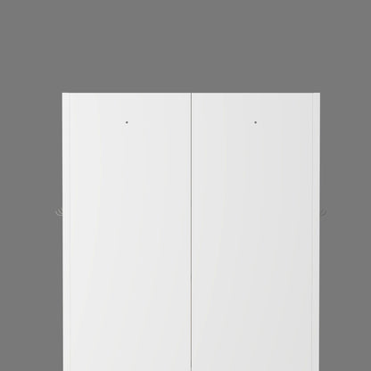 Modern White Metal Kitchen with Adjustable Shelves - Heavy-Duty Freestanding Shelving Unit, Space-Saving Vertical Design, Easy Assembly (Some Parts >5 Components), Non-Wood for Small Kitchens & Apartments)