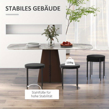 Barkruk – Stapelbare Kruk – Barstoel – Eetkamerstoel – Keukenkruk – Velvet Zitting – Zwart Metalen Frame – Set Van 4