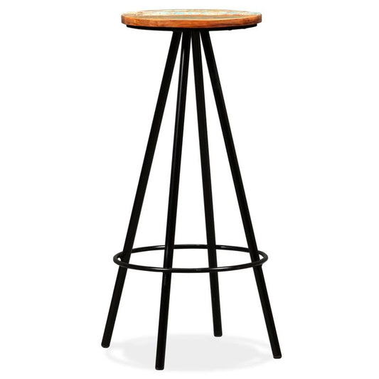 Bar stool 2pcs of solid old wood, Dining Room Furniture, Pub Stools, Modern Stool, Contemporary Seating, Fabric Upholstery Stool, Backrest Stool
