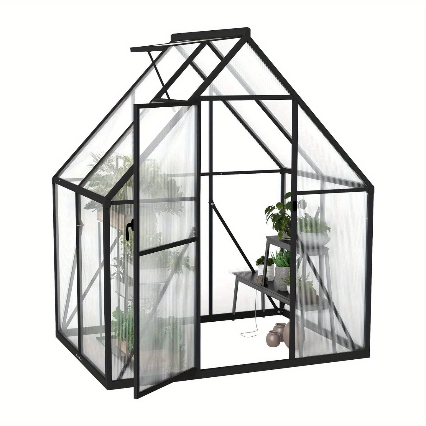 Kweekkas – Tuinkas – Broeikas – Foliekas – Mini Serre – Aluminium Frame – Verstelbare Ventilatie – 182,88x121,92 cm