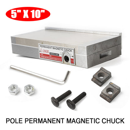Permanente Magneethouder – Magnetische Chuck – Magneetplaat – Magneetchuck – Werkstukhouder – Compact 25,4x12,7 cm – Fijne Poolafstand 2 mm – Sterke Krachtige Grip