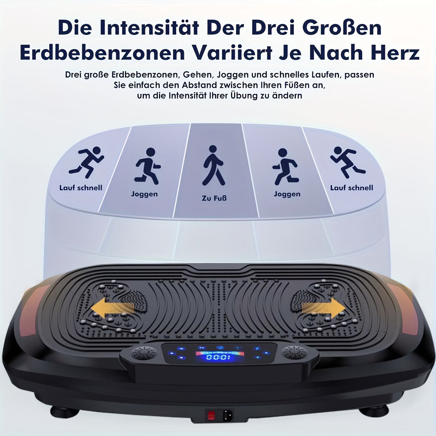 Vibratieplaat – Trilplaat – Fitnessboard – Powerplate – Vibraplate – 120 Niveaus Touchbediening – Stille Motor – Max Belastbaarheid 200 kg – ABS Behuizing