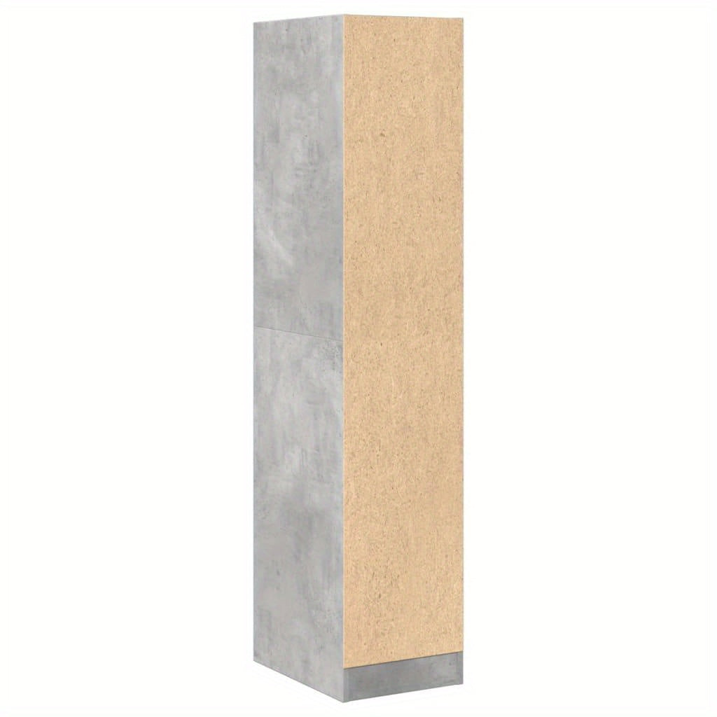 Opbergkast – Ladenkast – Georganiseerd Meubel – Opbergmeubel – Kast Cementgrijs – 4 Lades – Gefabriceerd Hout – Compact 30x41x144 cm
