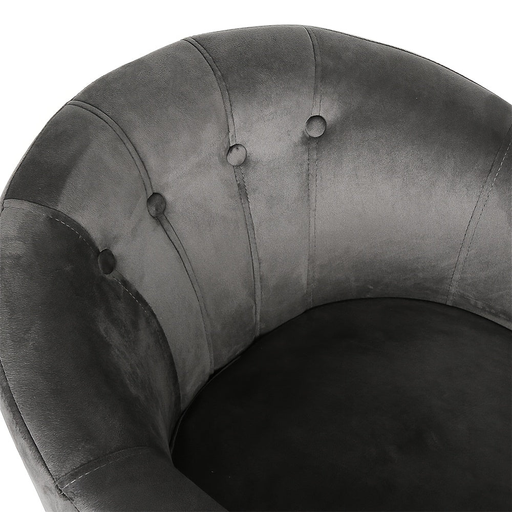 Fauteuil – Accentstoel – Lounge Stoel – Leunstoel – Zetel – Velvet Bekleding – Massief Beukenhouten Poten – Compact 64x60x70 cm