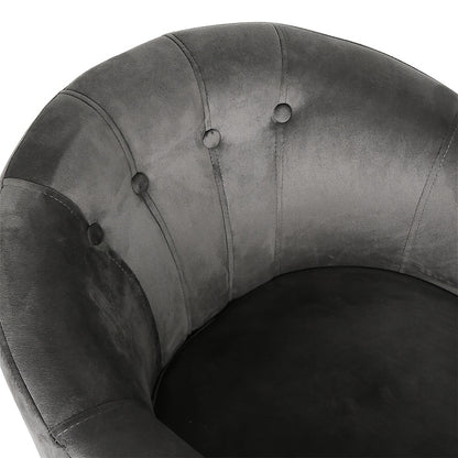 Fauteuil – Accentstoel – Lounge Stoel – Leunstoel – Zetel – Velvet Bekleding – Massief Beukenhouten Poten – Compact 64x60x70 cm